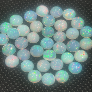 Natural Ethiopian Opal 7x7mm Round Cabochon Cabochons Semiprecious Stones for Jewelry Stone Cabochon