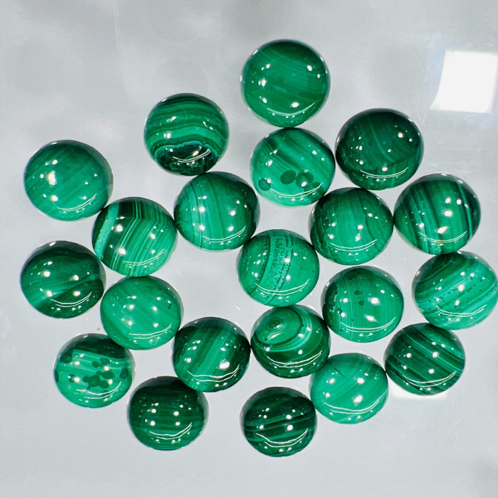 High Quality Natural Malachite 11x11mm Round Cabochon Wholesale Lot Natural Crystal Stones Gemstone Cabochon Manufacturer