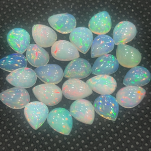 Natural Ethiopian Opal 7x9mm Pear Cabochon Buy Gemstone Cabochons Online in India Semi-precious Stone Cabochons