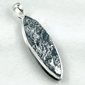 Shungite Gemstone Silver Pendant Artisan Crafted Silver Pendant Collection Genuine Gemstone Jewelry